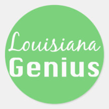 Louisiana Genius Gifts Round Stickers