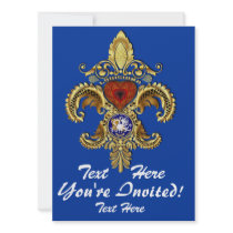 Louisiana Inivitations  Over 50 Colors Personalized Invite
