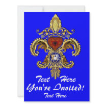 Louisiana Inivitations  Over 50 Colors Personalized Invite