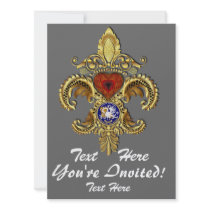 Louisiana Inivitations  Over 50 Colors Custom Announcement