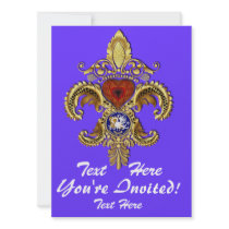 Louisiana Inivitations  Over 50 Colors Personalized Invitation