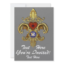 Louisiana Inivitations  Over 50 Colors Personalized Invitation