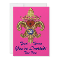 Louisiana Inivitations  Over 50 Colors Personalized Announcement