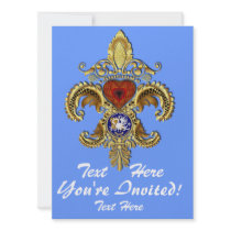 Louisiana Inivitations  Over 50 Colors Custom Invite