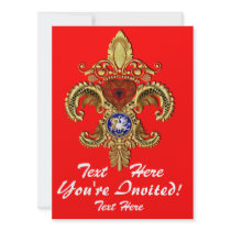 Louisiana Inivitations  Over 50 Colors Custom Invitations