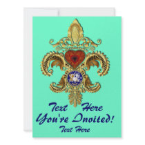 Louisiana Inivitations  Over 50 Colors Personalized Announcement