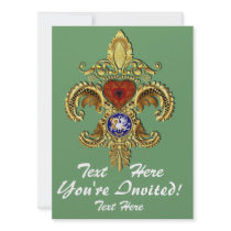 Louisiana Inivitations  Over 50 Colors Personalized Invites