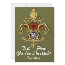 Louisiana Inivitations  Over 50 Colors Personalized Invite