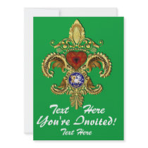 Louisiana Inivitations  Over 50 Colors Personalized Invites