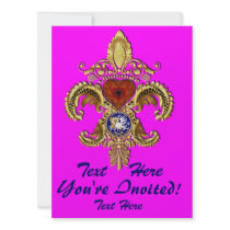 Louisiana Inivitations  Over 50 Colors Personalized Announcement