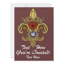 Louisiana Inivitations  Over 50 Colors Personalized Announcements