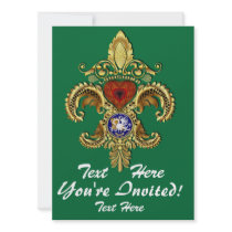 Louisiana Inivitations  Over 50 Colors Custom Announcement