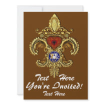 Louisiana Inivitations  Over 50 Colors Custom Announcement