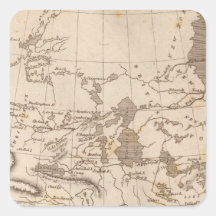 Louisiana Map by Arrowsmith Square Sticker
