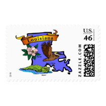 Louisiana Map Stamps