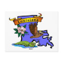 Louisiana Map postcards