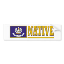 Louisiana Native Bumper Sticker