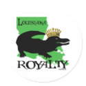 Louisiana Royalty (black gator) stickers by ARTegrity Louisiana Royalty (black gator) stickers