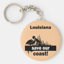 Louisiana save our coast keychain