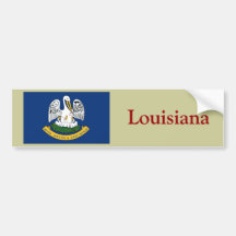 Louisiana State Flag Bumper Stickers
