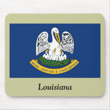 Louisiana State Flag Mouse Pads