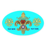 Louisiana Sticker Oval Over 50 Colors