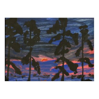 Louisiana Swamp at Sunset print