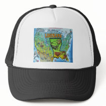 Louisiana USA Map Mesh Hats