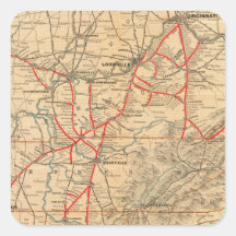 Louisville and Nashville Railroad Square Stickers