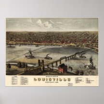 Louisville, Kentucky - 1876 (Ruger) BigMapBlog.com Posters