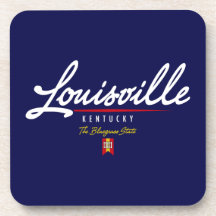 Louisville Script Drink Coasters