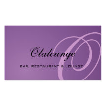 Lounge Bar Business Card