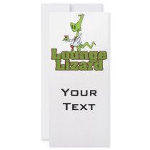 lounge lizard cartoon rack card