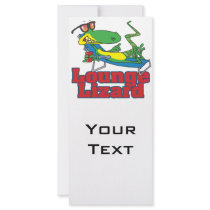 lounging lounge lizard cartoon rack card template