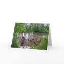 Lounging with friends note card