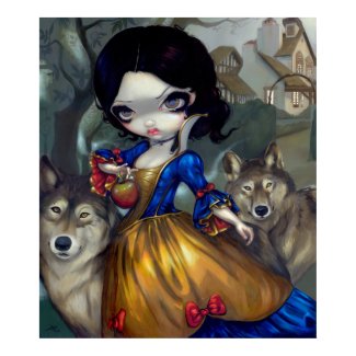 Loup-Garou Blanche Neige ART PRINT Snow White Wolf print