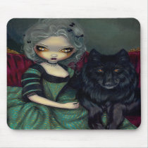Loup-Garou: Noir rococo gothic wolf Mousepad by strangeling Loup-Garou: Noir rococo gothic wolf Mousepad