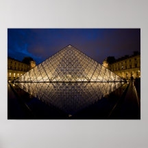 Louvre Pyramid by the architect I.M. Pei at Poster