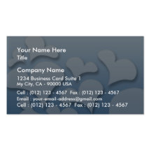 Lovable bluish hearts business card templates