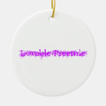 Lovable Preemie round ornament
