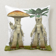 Lovable Vegetables - Waving Throw Pillows
