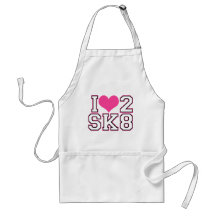 Love2SK8 - Black & Pink Apron