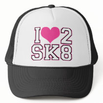 Love2SK8 - Black & Pink Trucker Hat