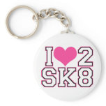 Love2SK8 - Black & Pink Key Chains