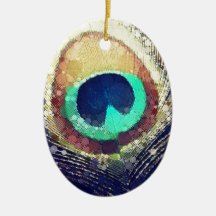 Love2Snap Peacock Feather Christmas Tree Ornaments