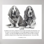 LOVE: 1 CORINTHIANS 13: BASSET HOUNDS, PENCIL POSTER