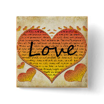 Love 1 Corinthians 13 Hearts buttons