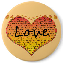 Love 1 Corinthians 13 Hearts buttons
