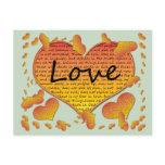 Love 1 Corinthians 13 Hearts Postcards