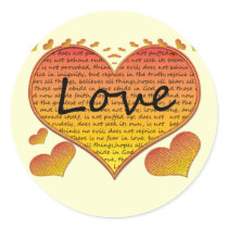 Love 1 Corinthians 13 Hearts stickers